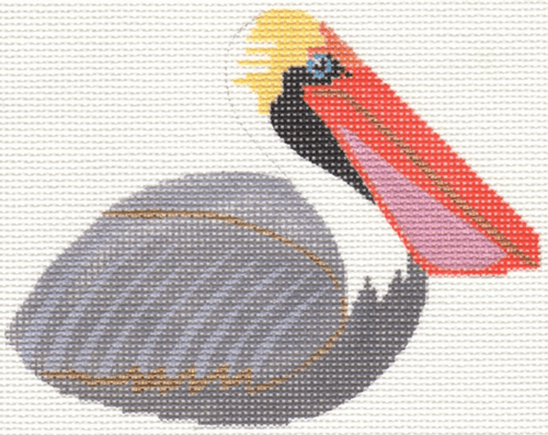 Grey Pelican Painted Canvas Labors of Love Needlepoint 