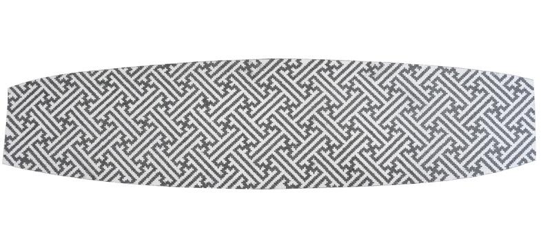 Grey / White Cummerbund Painted Canvas Kate Dickerson Needlepoint Collections  - 1