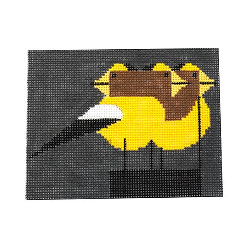 Grosbeak Ornament Painted Canvas Charley Harper  - 1