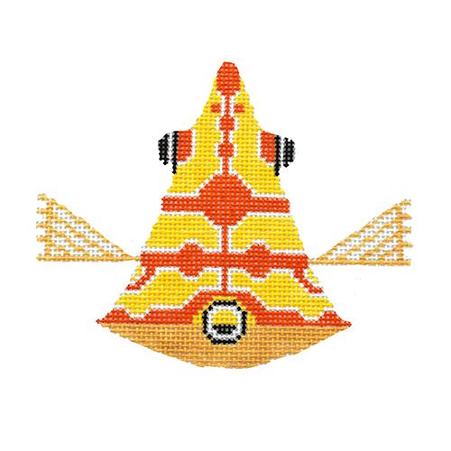 Grouper Painted Canvas Charley Harper 
