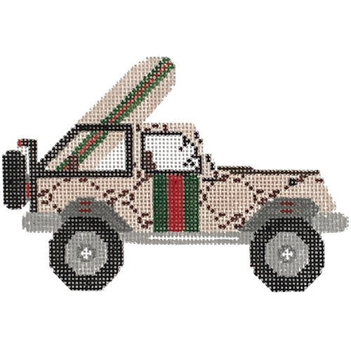 Gucci Inspired Jeep Painted Canvas Wipstitch Needleworks 