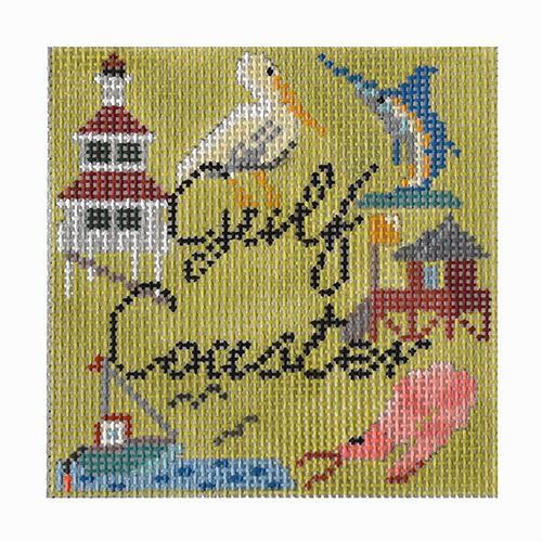 Gulf Coaster Painted Canvas Kirk & Bradley 
