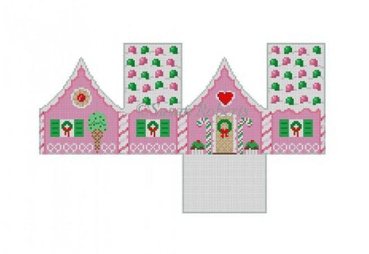 Gum Drops Peppermint Gingerbread House Painted Canvas Susan Roberts Needlepoint Designs Inc. 