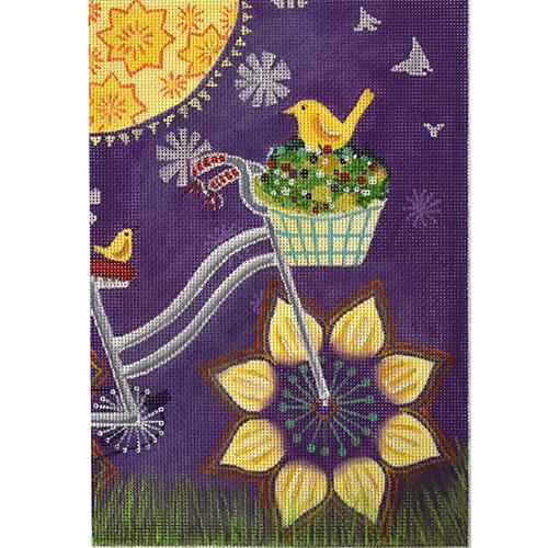 Half Bicycle Painted Canvas Love You More  - 1