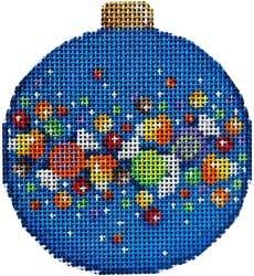 Halloween Candy Confetti Ball Ornament Painted Canvas Associated Talents 
