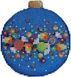 Halloween Candy Confetti Ball Ornament Painted Canvas Associated Talents  - 1