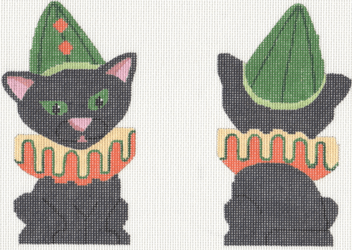 Halloween Cat Painted Canvas Labors of Love Needlepoint 