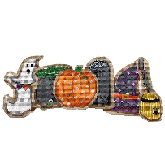 Halloween Cookies Row Painted Canvas Laura Love Designs 