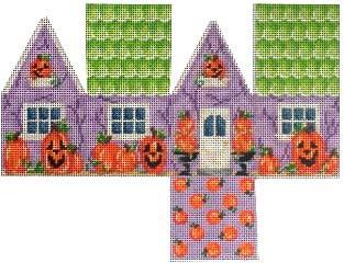 Halloween Cottage Painted Canvas Associated Talents 