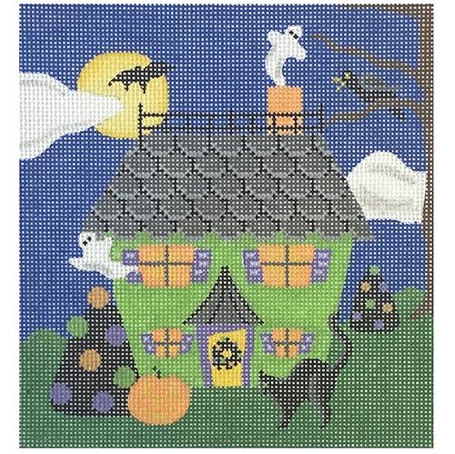 Halloween Holiday House Painted Canvas Pepperberry Designs  - 1
