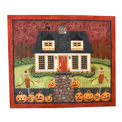 Halloween House Painted Canvas Love You More 