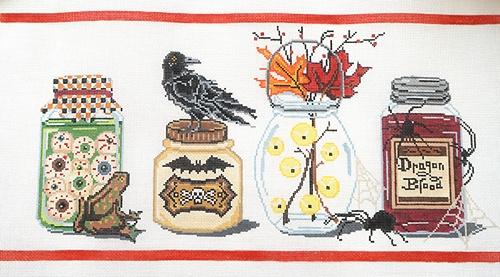 Halloween Jars Painted Canvas The Meredith Collection  - 1