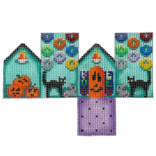 Halloween Lifesavers / Cats Mini Cottage Painted Canvas Associated Talents 