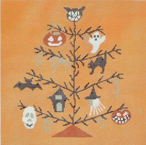 Halloween Tree Painted Canvas CBK Needlepoint Collections  - 1