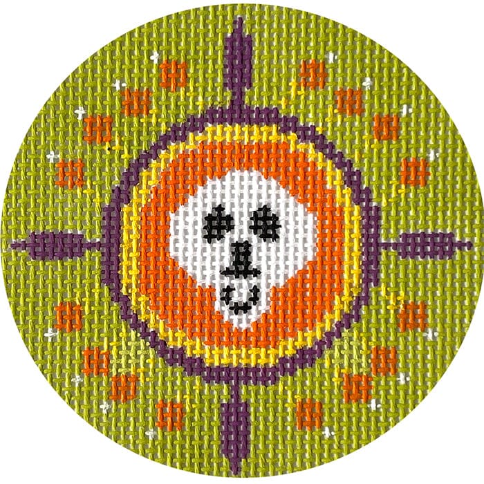 Halloween Whirlygig J Painted Canvas NeedleDeeva  - 1