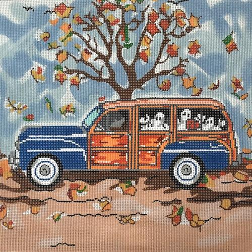 Halloween Woody Painted Canvas Susan Wallace Barnes 
