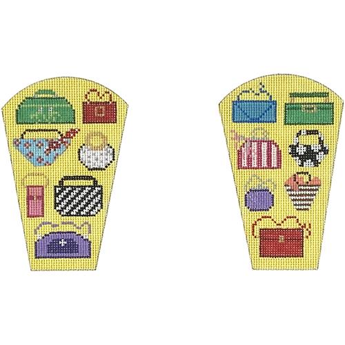 Handbag Express Scissor Case Painted Canvas The Meredith Collection  - 1