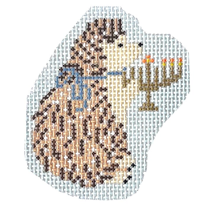 Hanukkah Hedgehog Painted Canvas KCN Designers  - 1