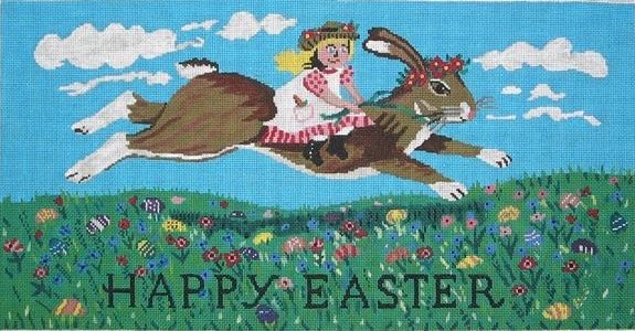 Happy Easter Painted Canvas Cooper Oaks Design  - 1