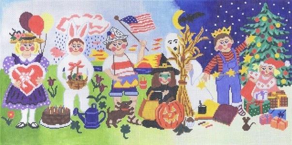 Happy Everything Painted Canvas Cooper Oaks Design 
