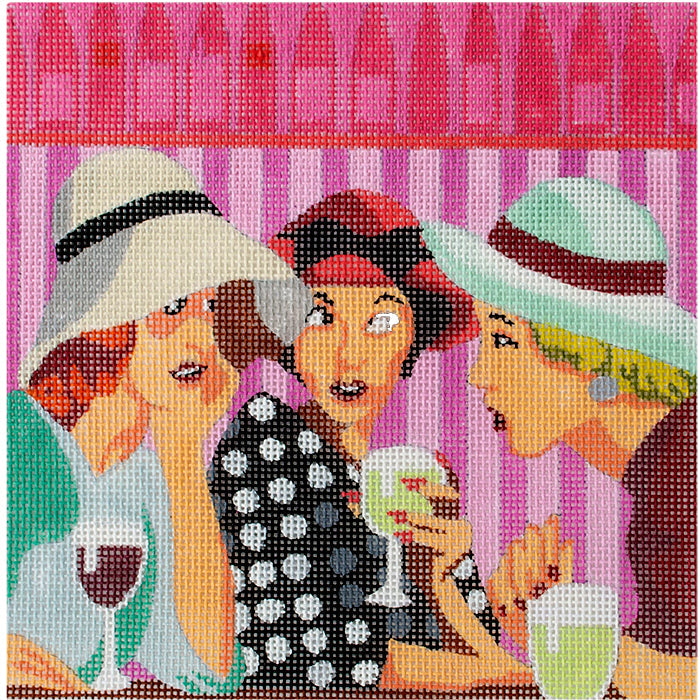 Happy Girls: Wine Girls Painted Canvas Painted Pony Designs  - 1