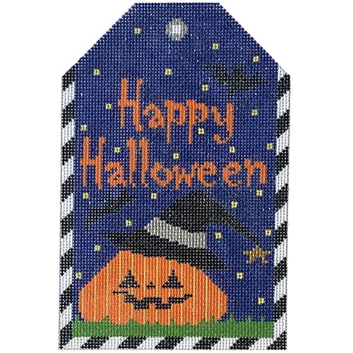Happy Halloween Tag Painted Canvas The Meredith Collection 
