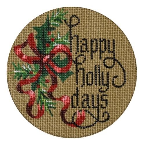 Happy Holly Days Painted Canvas Danji Designs 