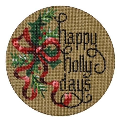 Happy Holly Days Painted Canvas Danji Designs  - 1