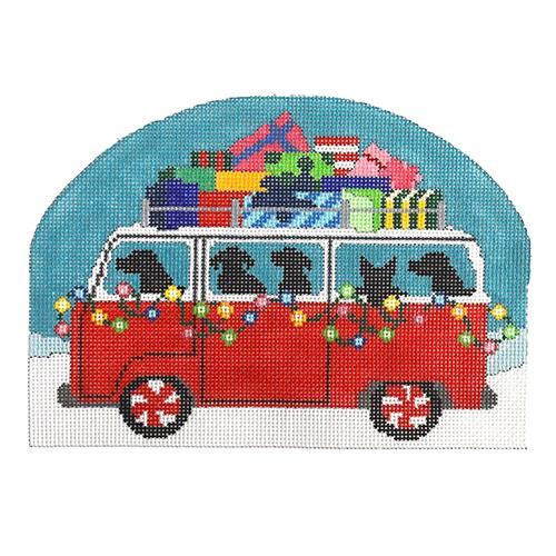 Happy Howlidays Van Painted Canvas CBK Needlepoint Collections  - 1