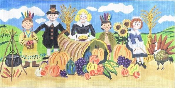Happy Thanksgiving Painted Canvas Cooper Oaks Design 