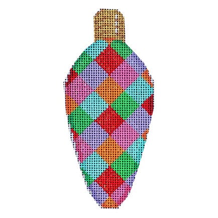 Harlequin Light Bulb Painted Canvas Associated Talents  - 1