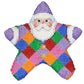Harlequin PJ Santa Painted Canvas Associated Talents 