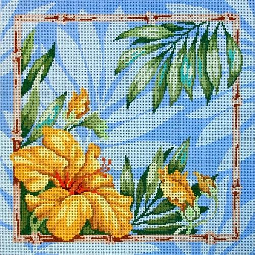 Hawaiian Hibiscus Painted Canvas CBK Needlepoint Collections 