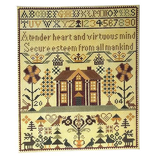 Heart and Mind Sampler Painted Canvas Birds of a Feather 