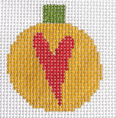 Heart Bauble Painted Canvas Pippin  - 1
