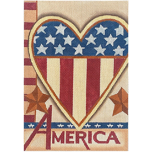 Heart of America Painted Canvas PLD Designs 