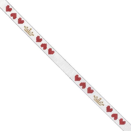 Hearts and Bones Dog Collar - Small Painted Canvas The Meredith Collection 