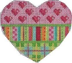 Hearts / Stripes / Plaid Heart Painted Canvas Associated Talents 