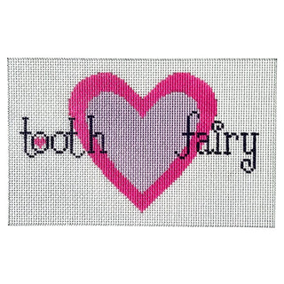 Hearts Tooth Fairy Pillow Painted Canvas Susan Battle Needlepoint 

