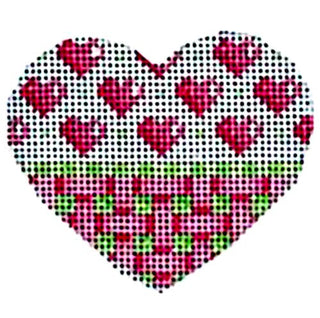 Hearts / Trellis Mini Heart Painted Canvas Associated Talents 
