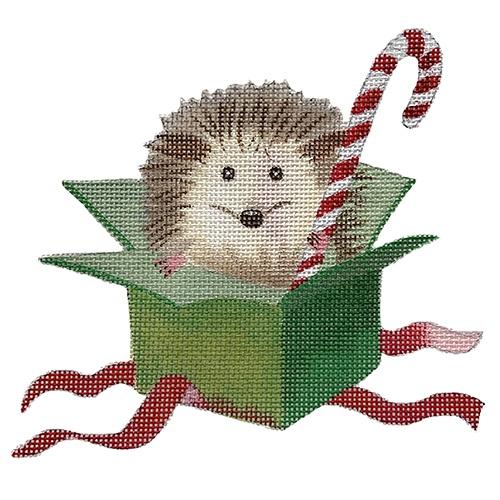 Hedgehog in a Box Painted Canvas Love You More  - 1