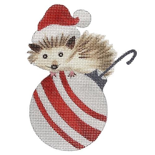 Hedgehog on Ornament Painted Canvas Love You More 