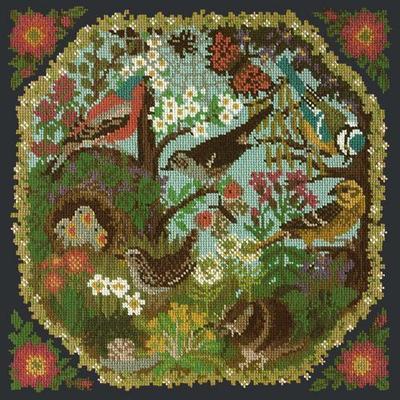 Hedgerow Needlepoint Kit Kits Elizabeth Bradley Design Black 
