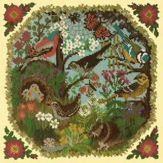 Hedgerow Needlepoint Kit Kits Elizabeth Bradley Design Butter Yellow 
