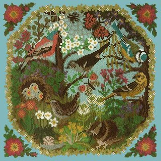 Hedgerow Needlepoint Kit Kits Elizabeth Bradley Design Duck Egg Blue 
