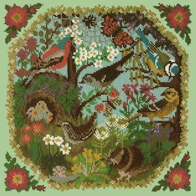 Hedgerow Needlepoint Kit Kits Elizabeth Bradley Design Pale Green 
