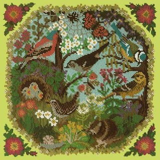 Hedgerow Needlepoint Kit Kits Elizabeth Bradley Design Pale Lime 
