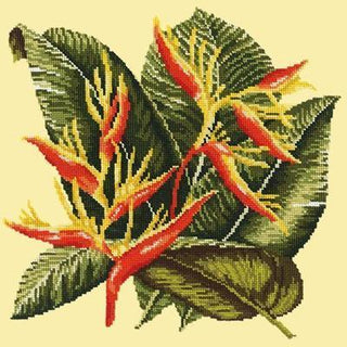 Heliconia Needlepoint Kit Kits Elizabeth Bradley Design Butter Yellow 
