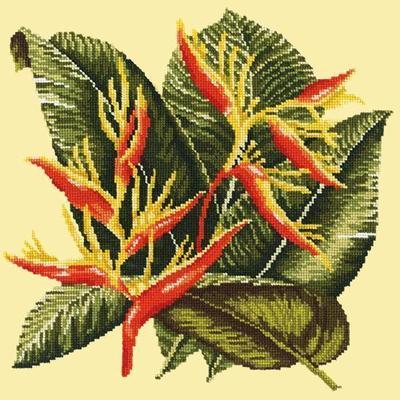 Heliconia Needlepoint Kit Kits Elizabeth Bradley Design Butter Yellow 
