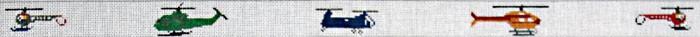 Helicopters Belt Painted Canvas The Meredith Collection  - 1